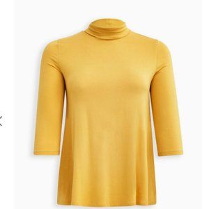 Torrid Super Soft Turtleneck Swing Short Sleeve Tee - Size 1X